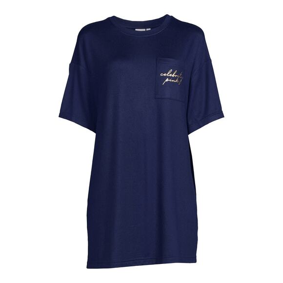 Celebrity Pink Other - CELEBRITY‎ PINK SLEEP WOMENS BLUE OVERSIZED SLEEP SHIRT NIGHTGOWN SIZE XS/S NWT